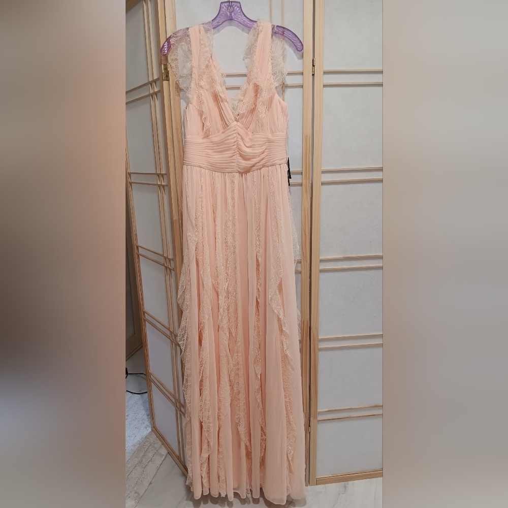 Adrianna Papell Peach Lace Dress